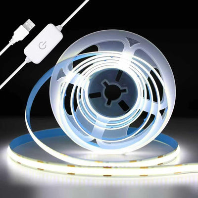 Tira LED USB flexible para TV armarios dormitorios blanco frío