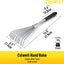 Rastrillo de mano 16.5pulg 9 dientes planos metal con agujero
