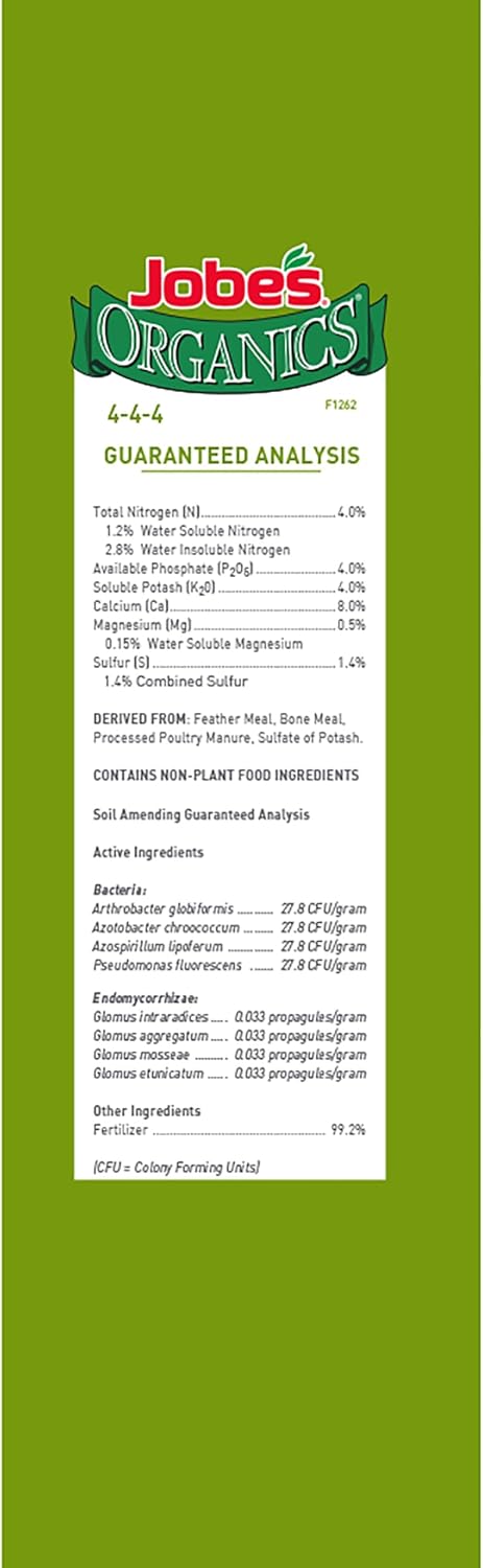 Fertilizante orgánico 4-4-4 granular para plantas