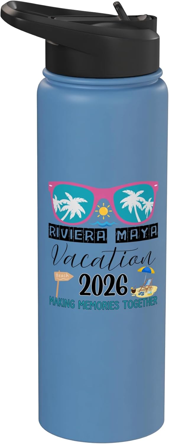 Botella de agua aislada de acero inoxidable Riviera Maya