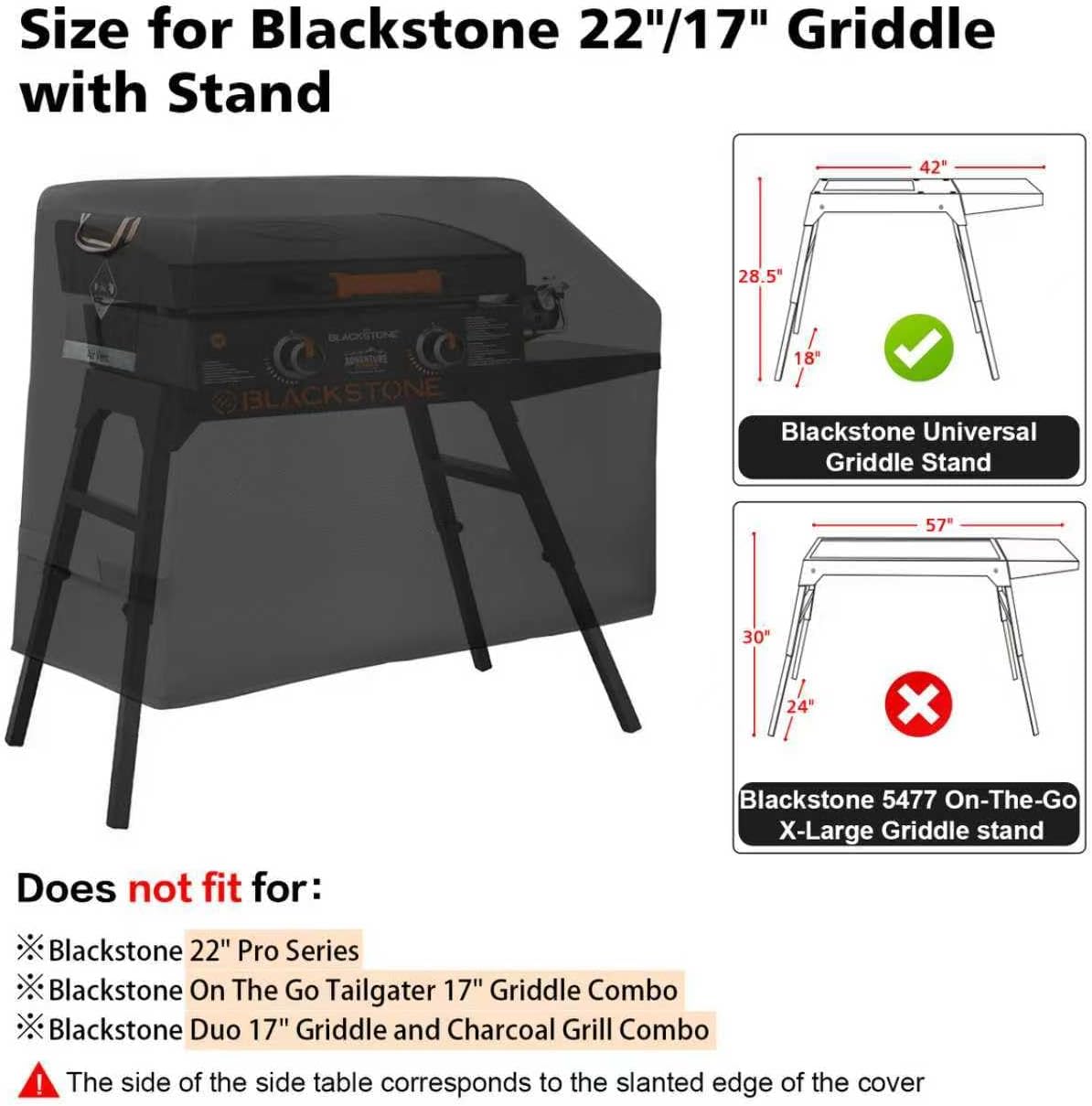 Cubierta plancha Blackstone 22pulg tela 600D impermeable