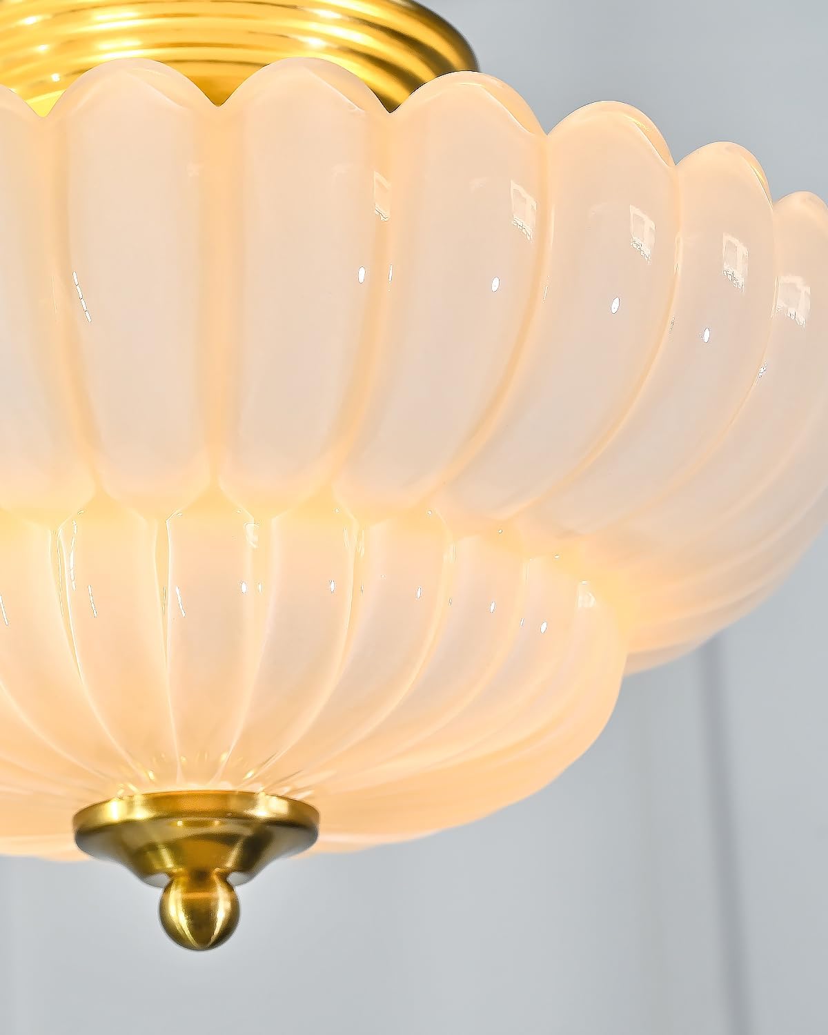 Lámpara techo 3 luces cristal blanco moderna para dormitorio cocina