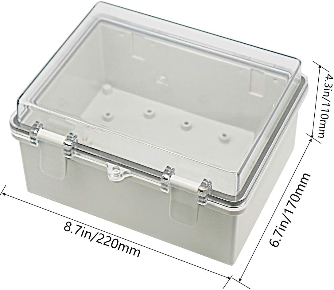 2 Pzas Caja Conexión Plástico ABS IP65 Impermeable Exteriores