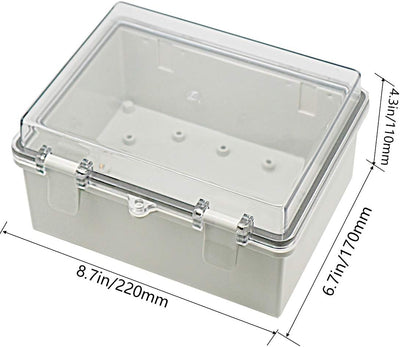 2 Pzas Caja Conexión Plástico ABS IP65 Impermeable Exteriores