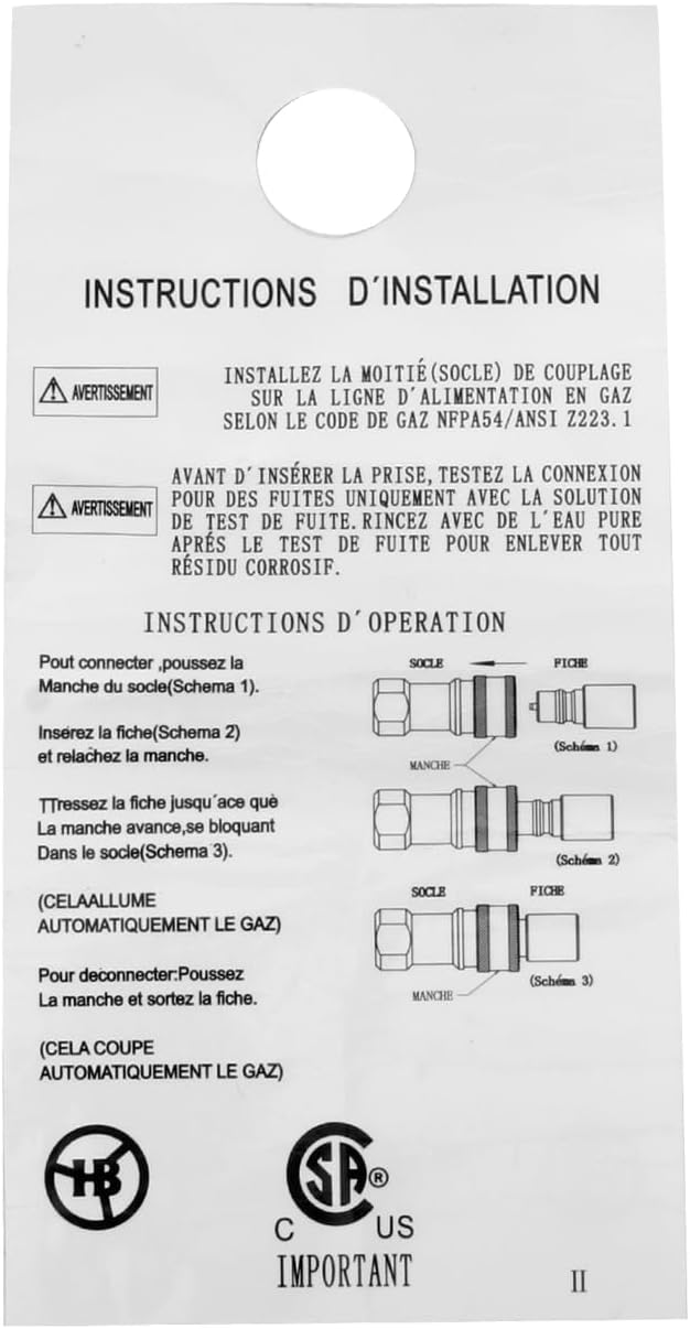 Kit conexión rápida gas 1/2 pulg con enchufe latón