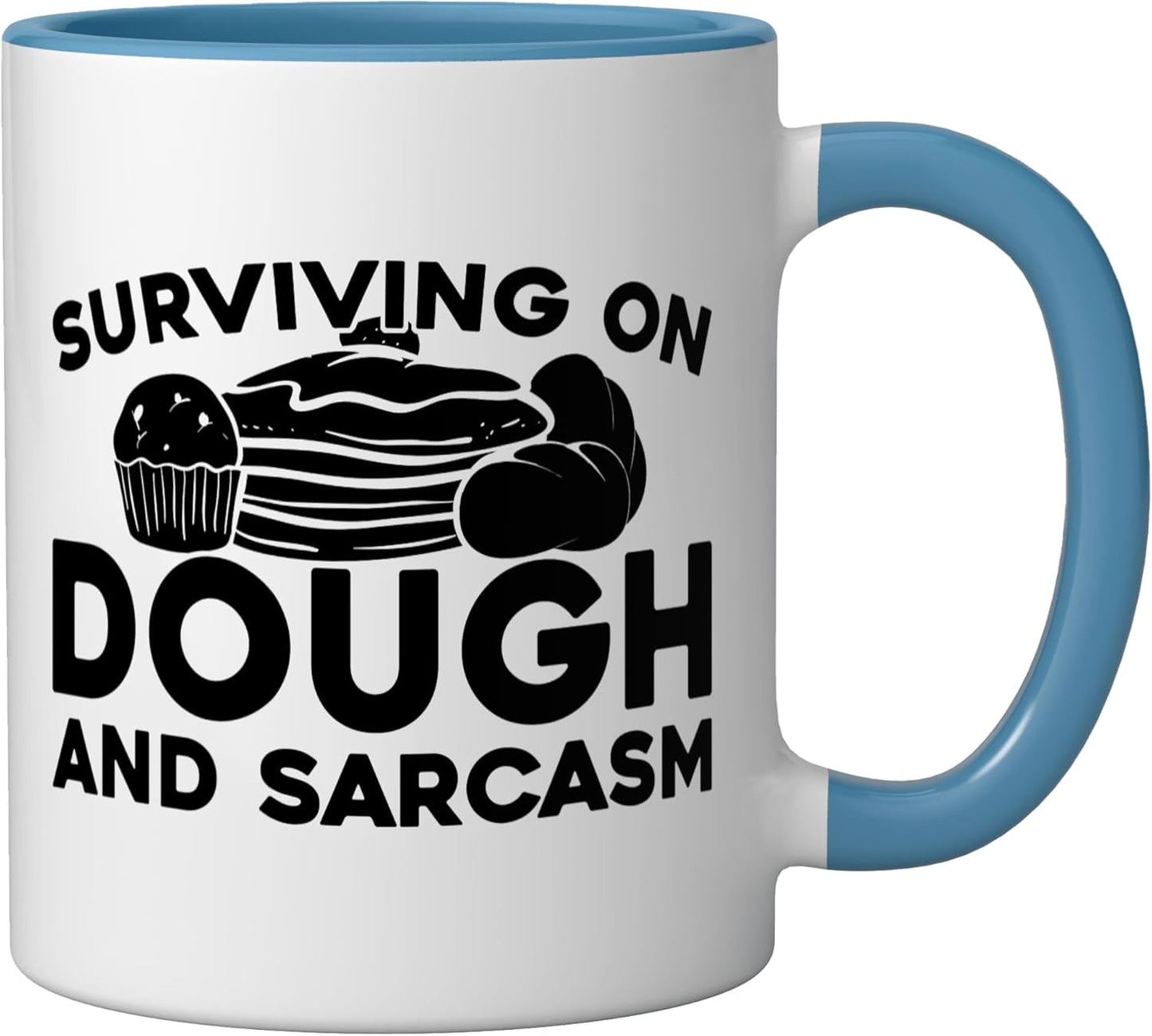 Taza Cerámica para Panadería Azul/Blanco