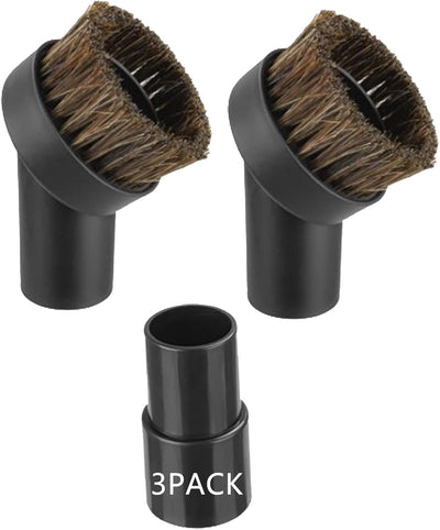 Pack 3 Cepillos Redondos Pelo Caballo con Adaptador
