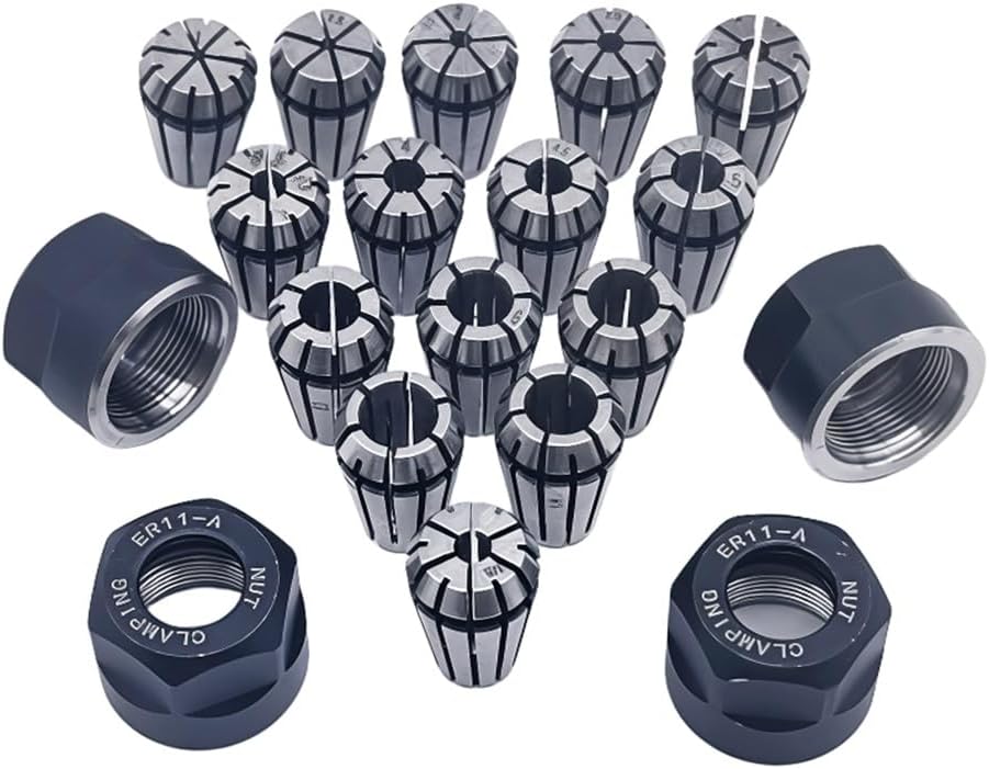 Set 19 Pinzas Resorte ER11 M14 Tuercas CNC