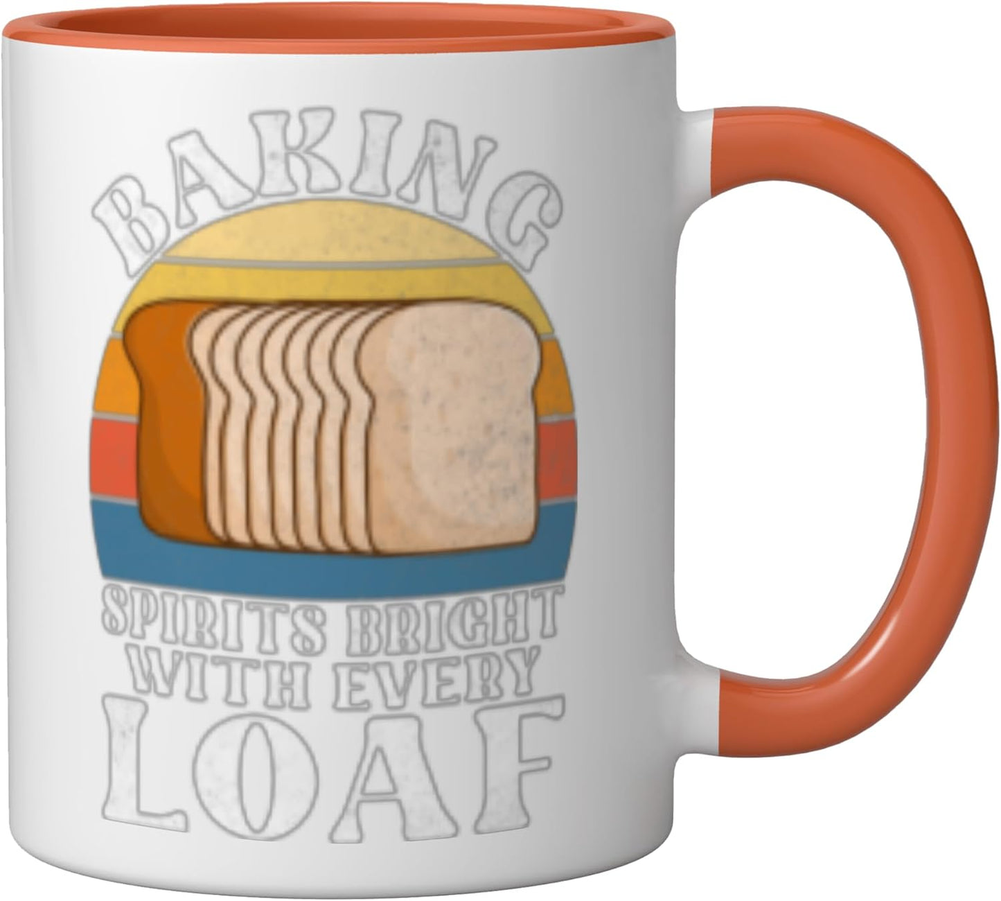 Taza Cerámica para Panadería con Luces Naranja/Blanca