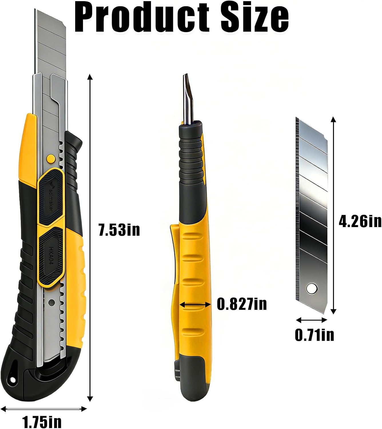Cuchillo utilitario doble modo con bloqueo profesional 0.71pulg