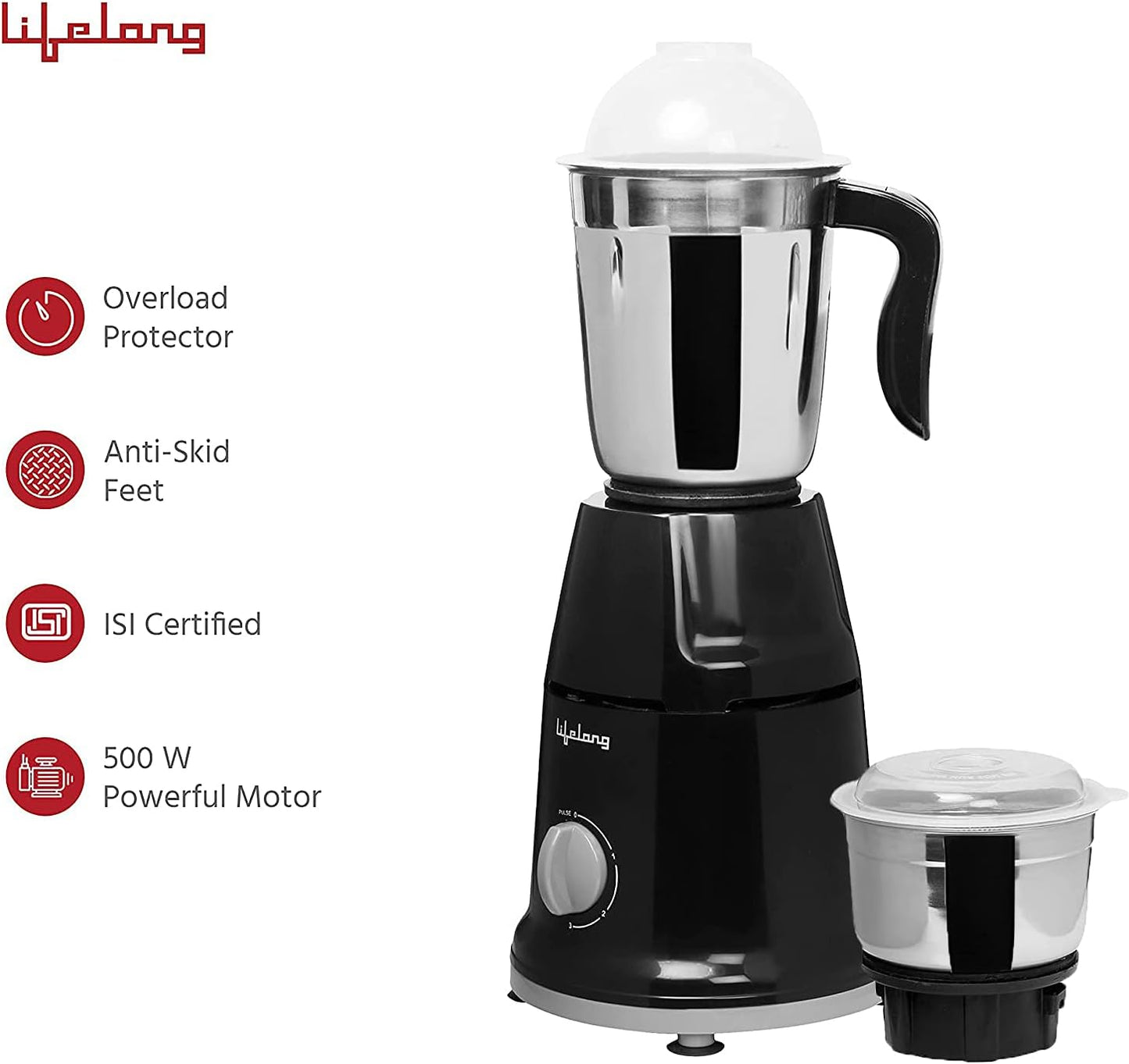 Mezcladora de cocina con 2 recipientes acero inox 500W