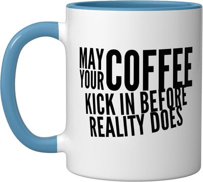 Taza Cerámica Café Azul/Blanco