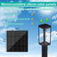 Lámpara solar poste exterior 14.5pulg negro mate