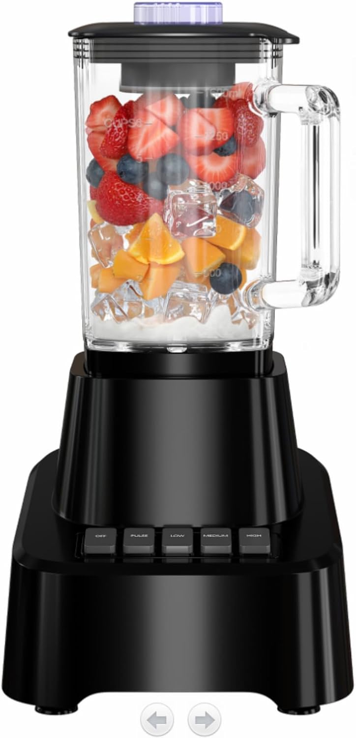 Licuadora profesional 850W jarra vidrio 54oz 4 velocidades