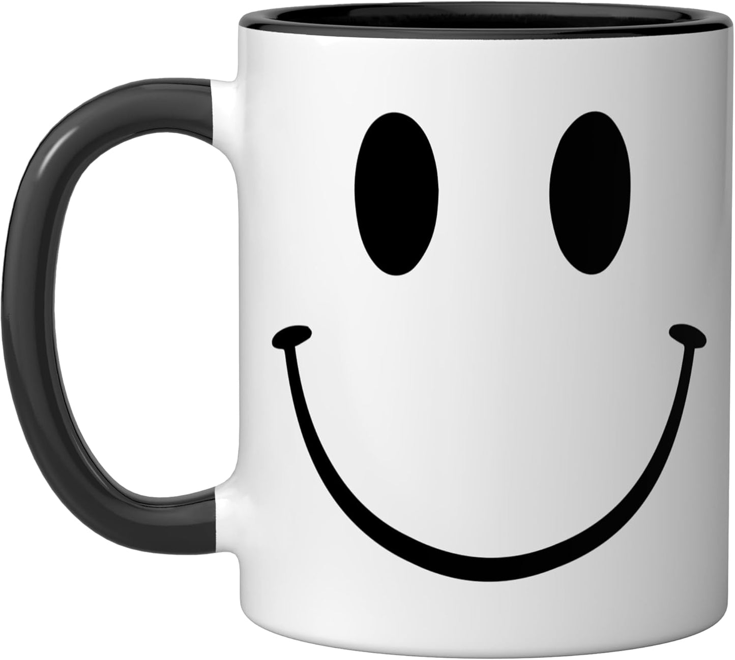 Taza Cerámica Sonrisa Feliz Estilo Negro/Blanco