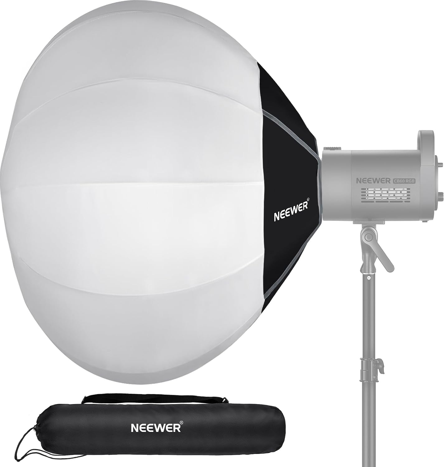 Caja luz linterna 85cm difusor 360° Bowens Mount RGB