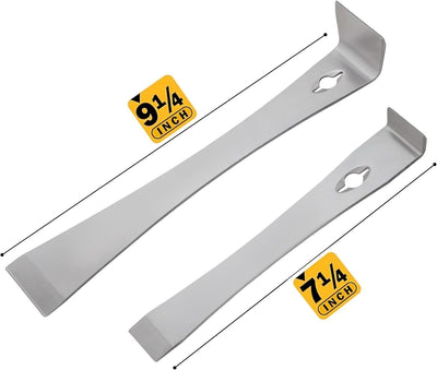 Rascador barra plana acero inox 7-1/4 y 9-1/4 2 pzas