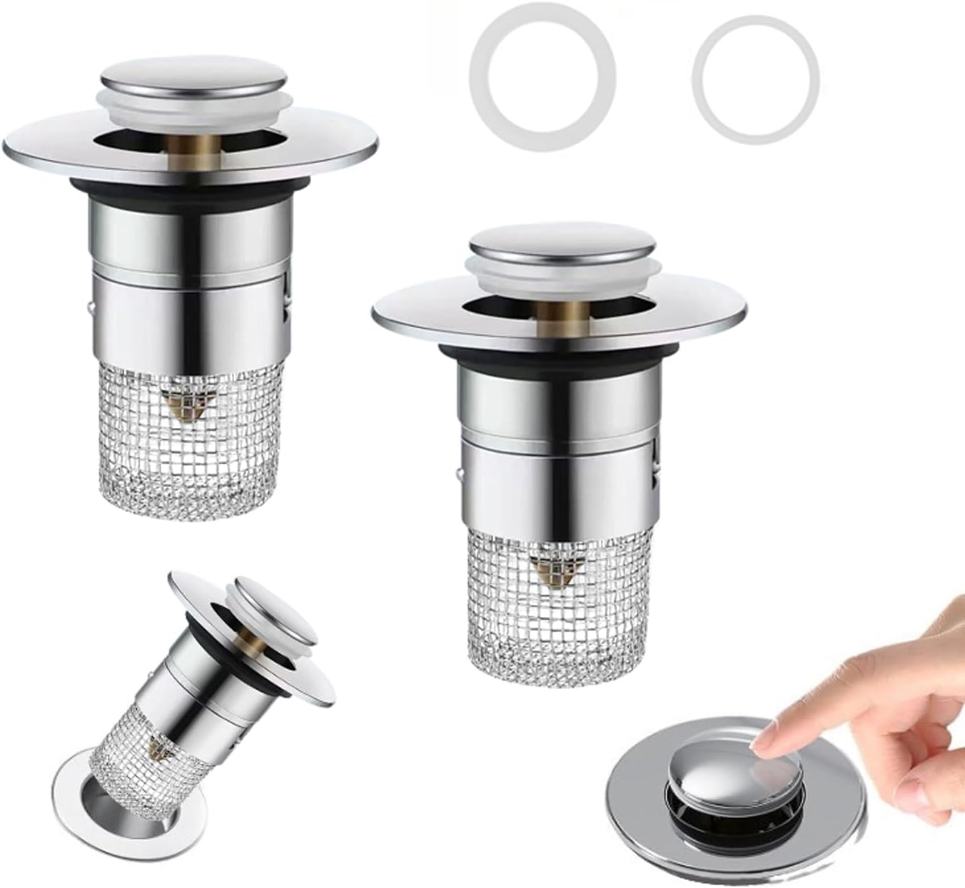 Colador drenaje baño desplegable acero inox extraible