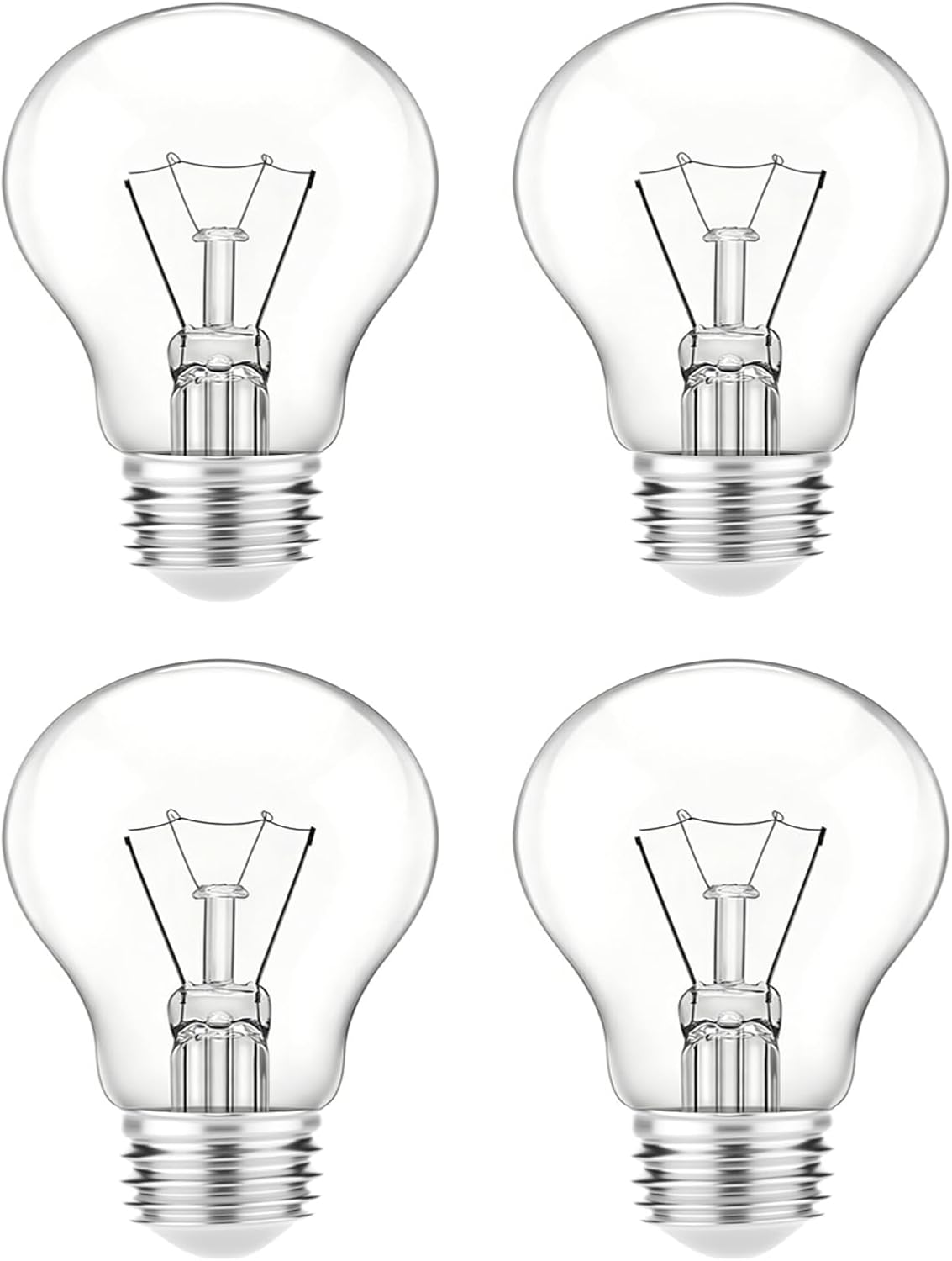 Bombillas halógenas A19 E26 43W 120V set 4