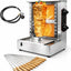Máquina de parrilla Shawarma comercial acero inoxidable 2 quemadores