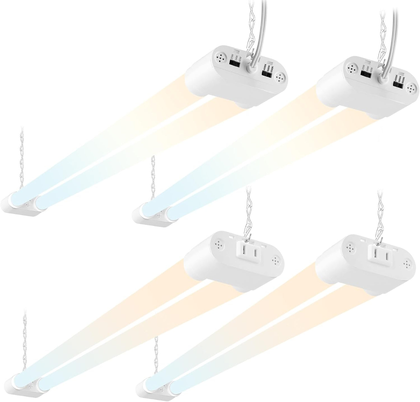 Luces LED tienda 4ft 3CCT 25-42W 5500LM pack 4