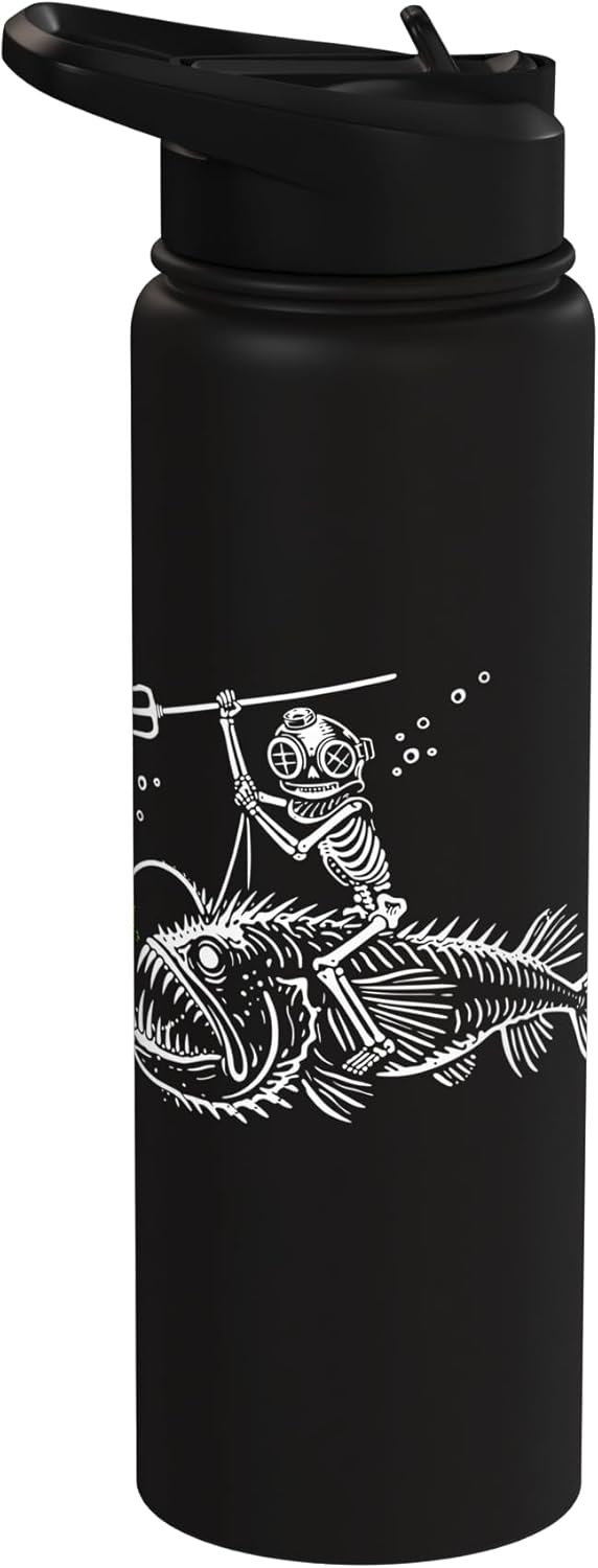 Bottella de agua acero inoxidable aislada para pesca submarina