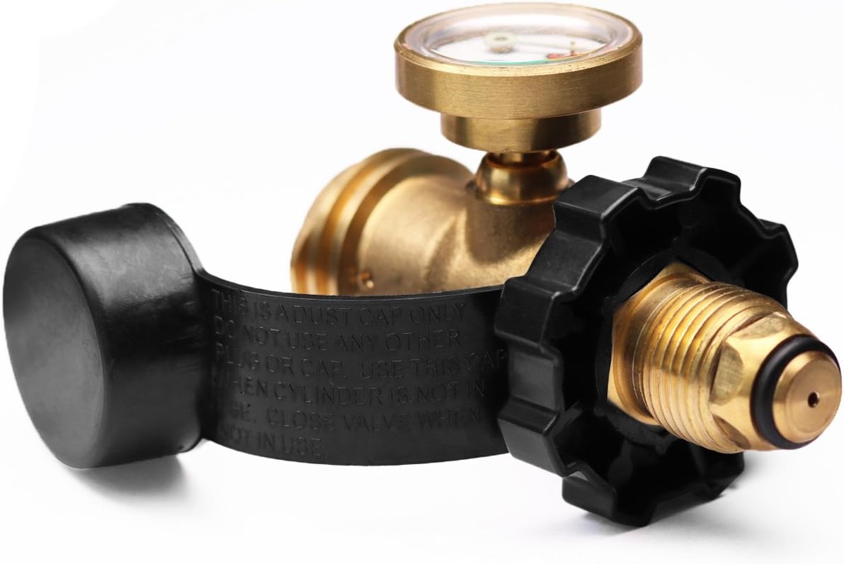 Adaptador tanque propano POL a QCC1 con medidor
