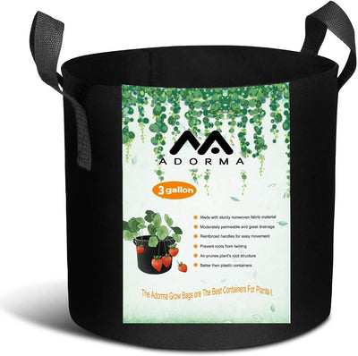 12 Pack Bolsas Cultivo 3gal Tela No Tejida 10.58oz Con Asas
