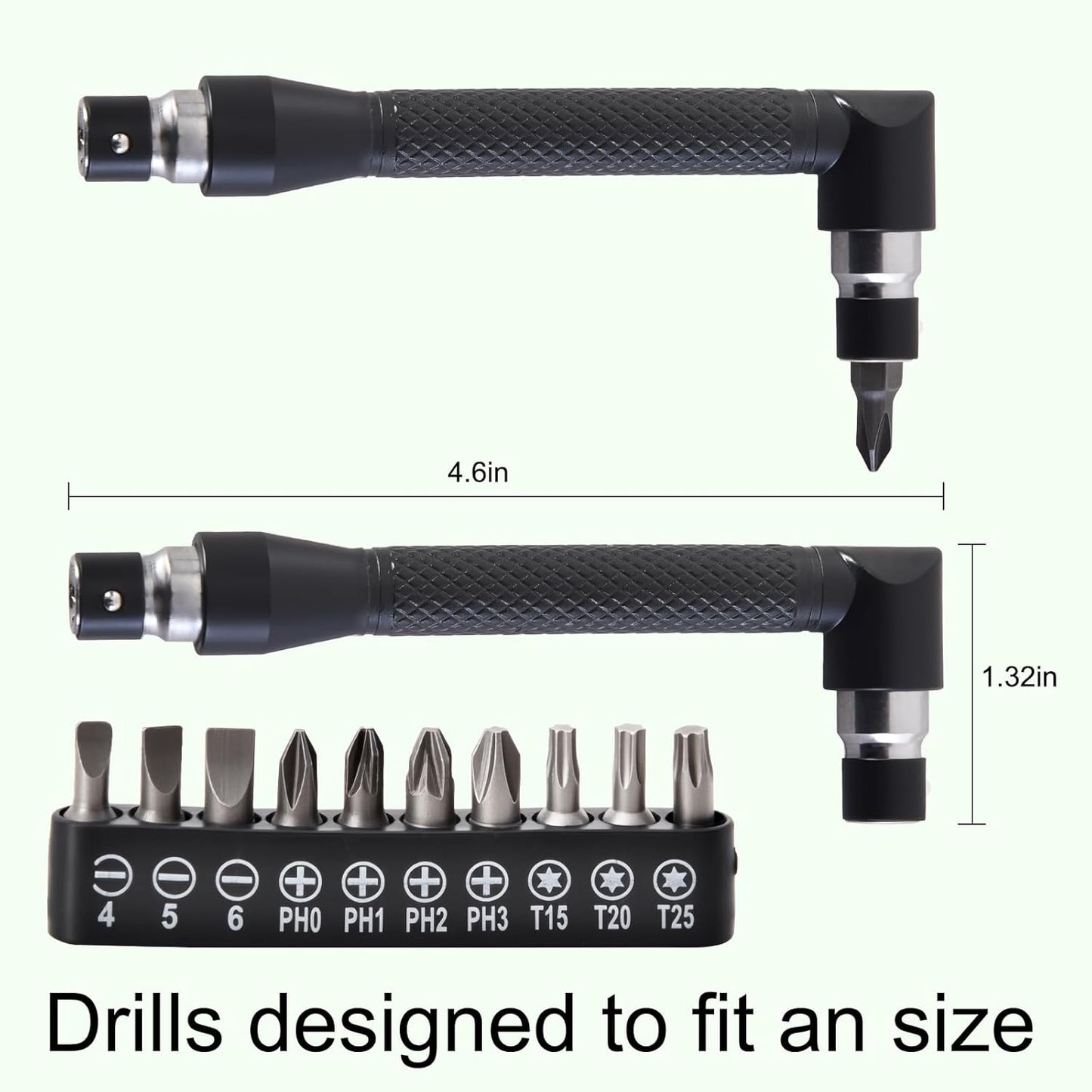 Kit broca flexible 17 Pzas con adaptadores 360°