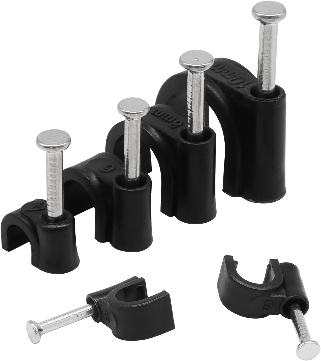 400 Clips Cable Pared Acero 0.157-0.394pulg