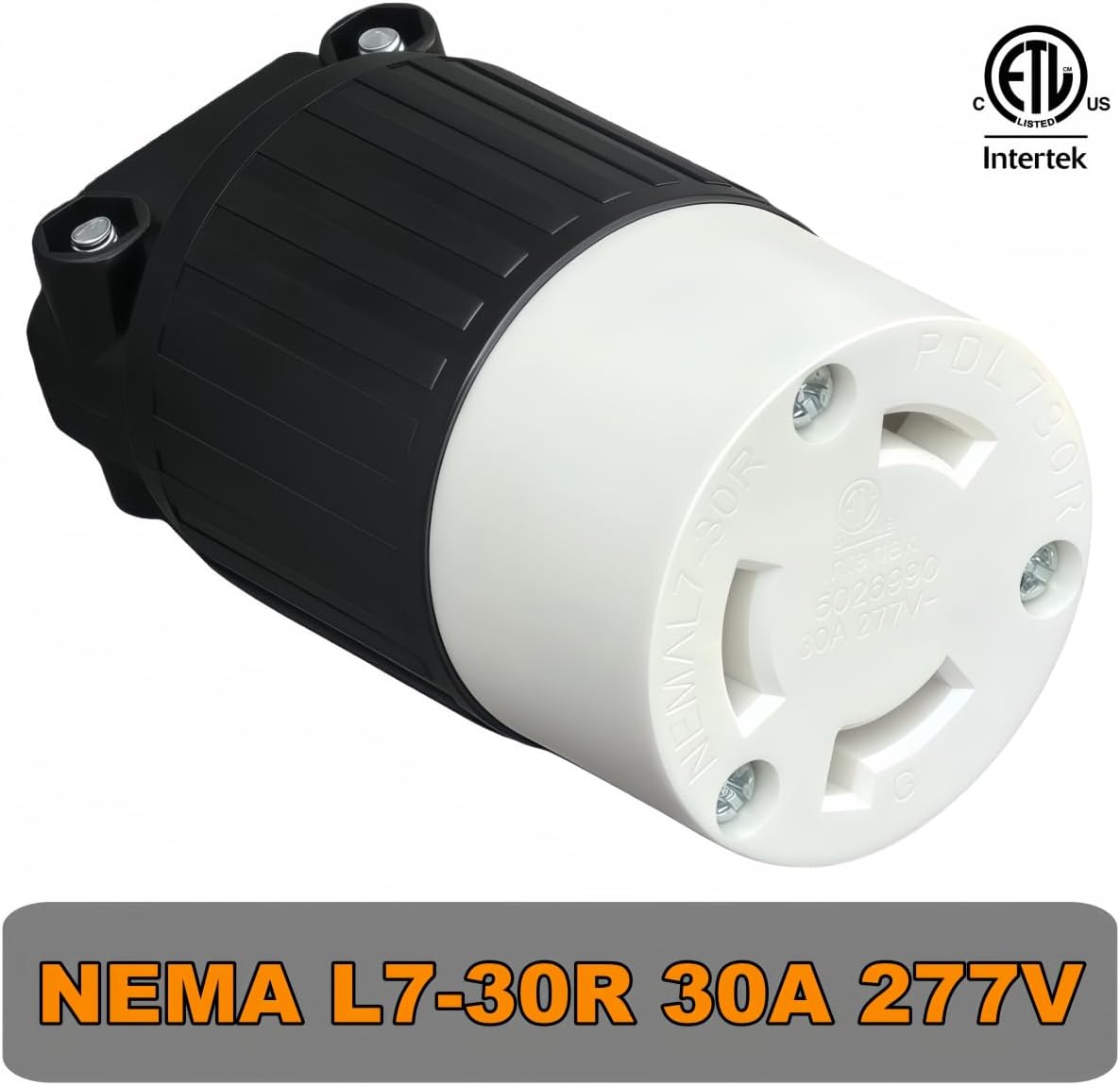 Receptáculo L7-30R 30A 277V bloqueo giratorio grado industrial