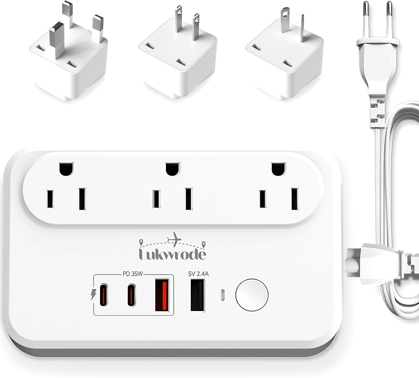 Convertidor voltaje 220V a 110V 2 puertos USB tipo C