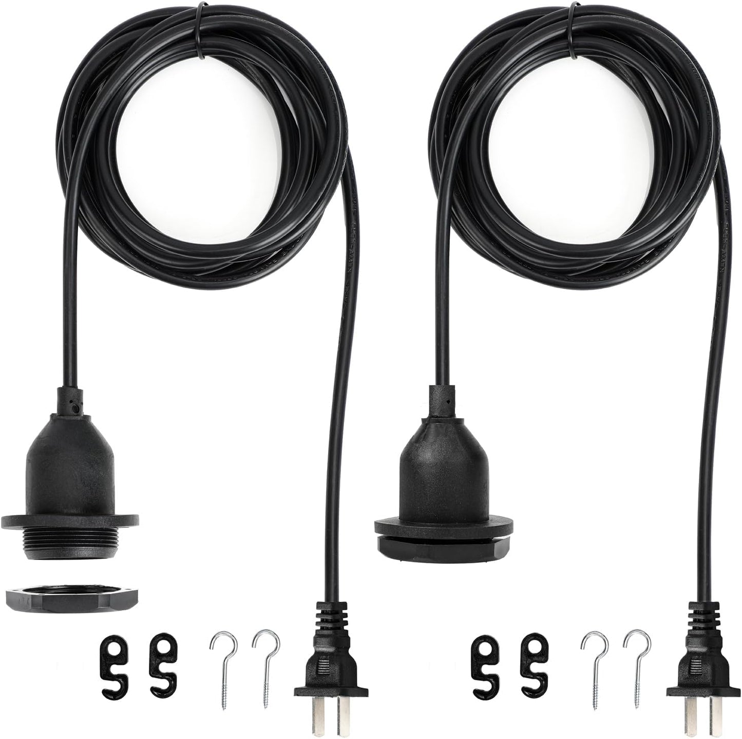 Cable enchufe luz impermeable E26 E27 10pies para lámpara colgante