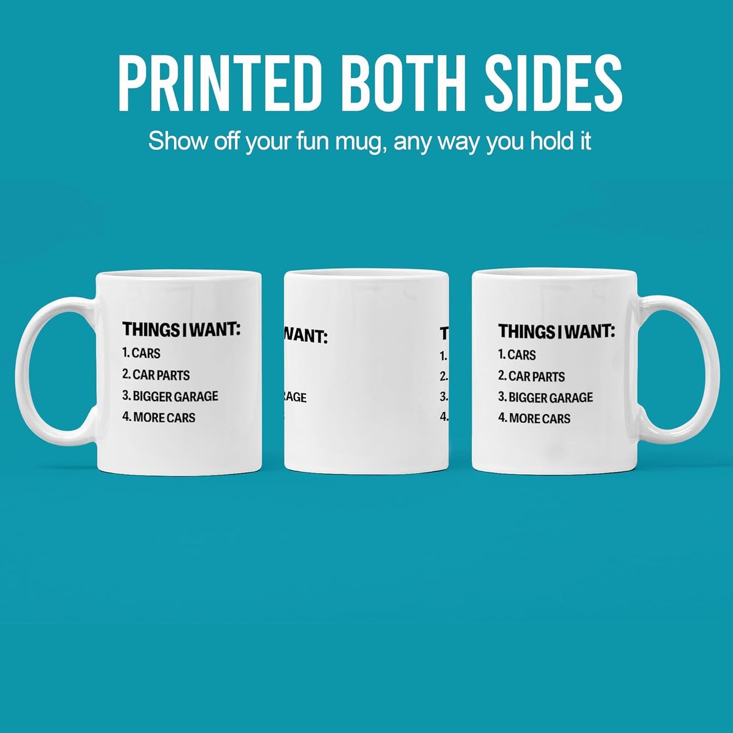 Taza de cerámica para garaje y autos, 11 oz