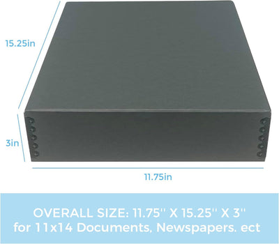 Caja almacenamiento archivo 11.75x15.25pulg sin ácidos
