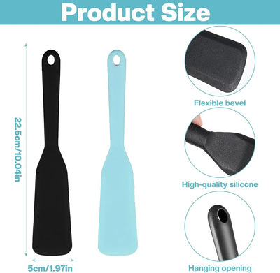 Espátulas de silicona TIESOME para cocinar, larga y estrecha, resistente al calor, antiadherente