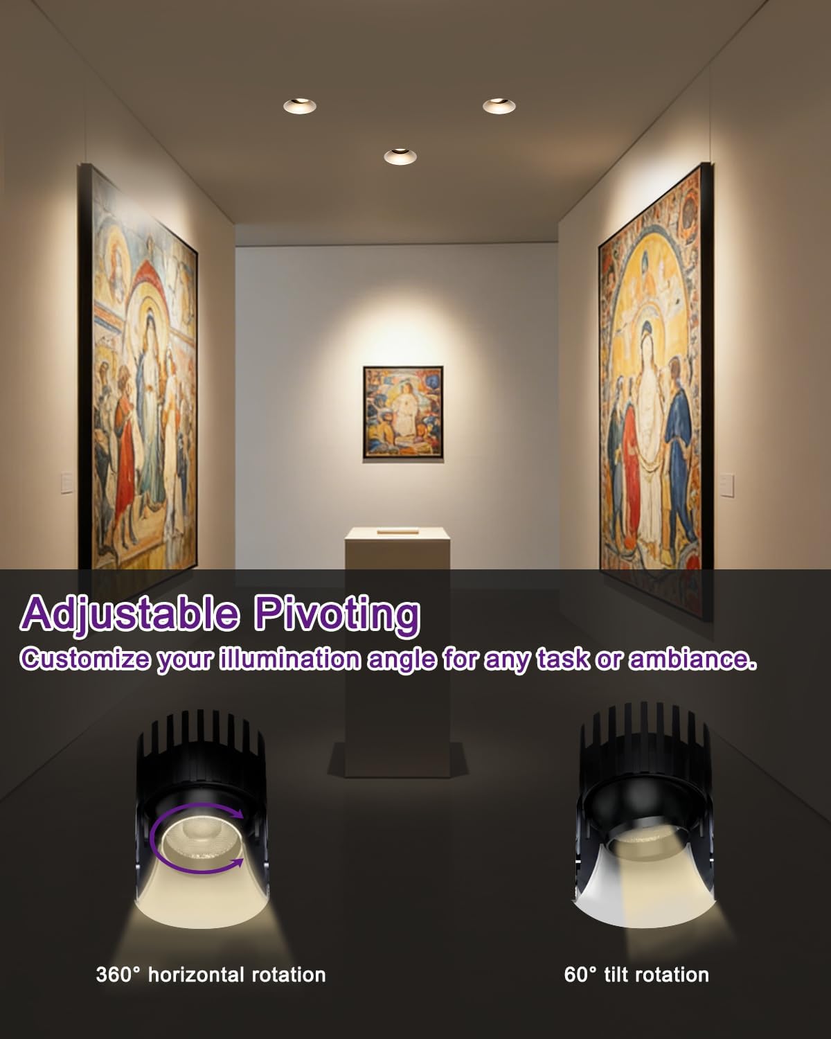 Luces empotrables 2pulg luz blanca impermeable baño sala dormitorio