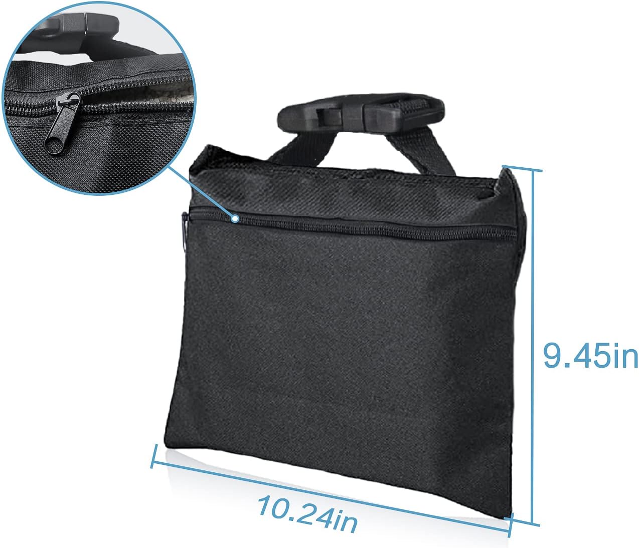 12 Pack Sacos Arena con Bolsas PE Cremallera Correas