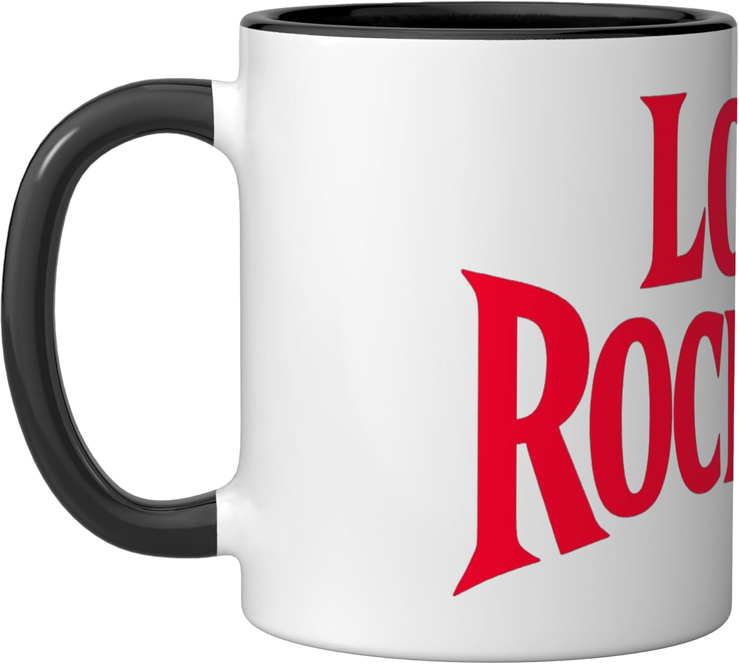 Taza cerámica con diseño logotipo atlético negra/blanca