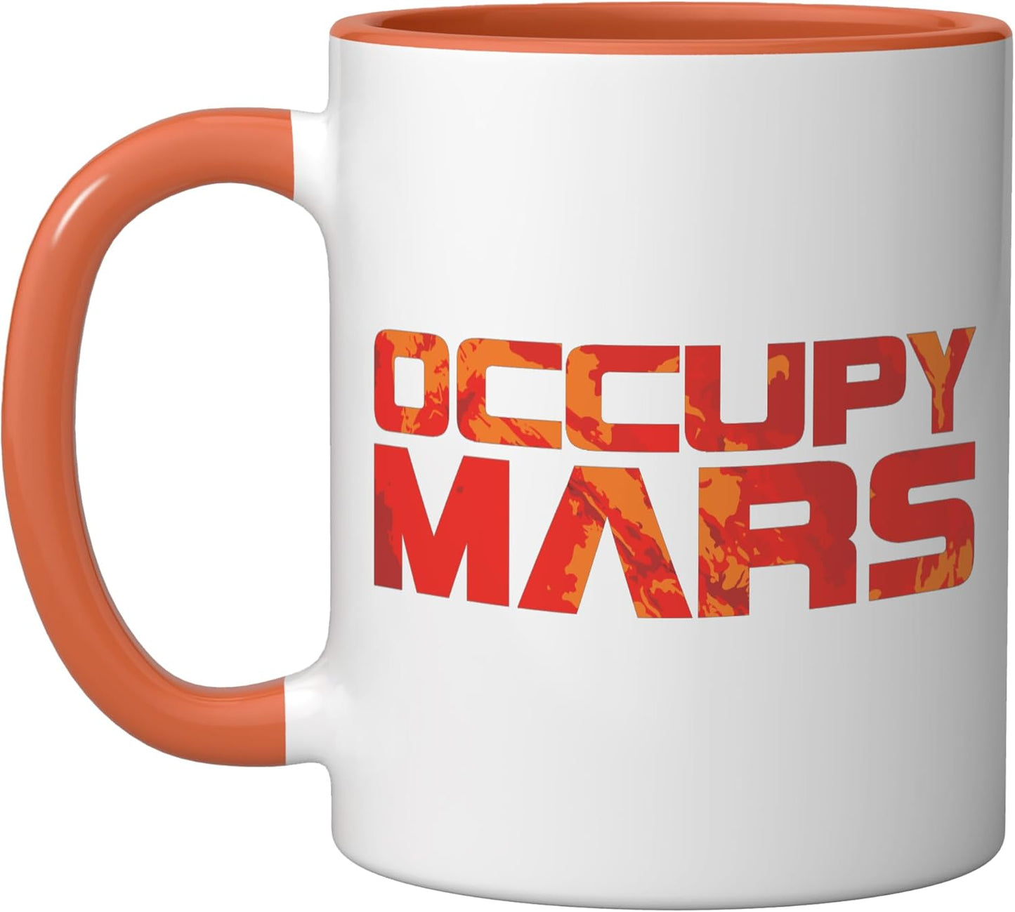 Taza Cerámica para Explorador Ciencia y Espacio Naranja/Blanco