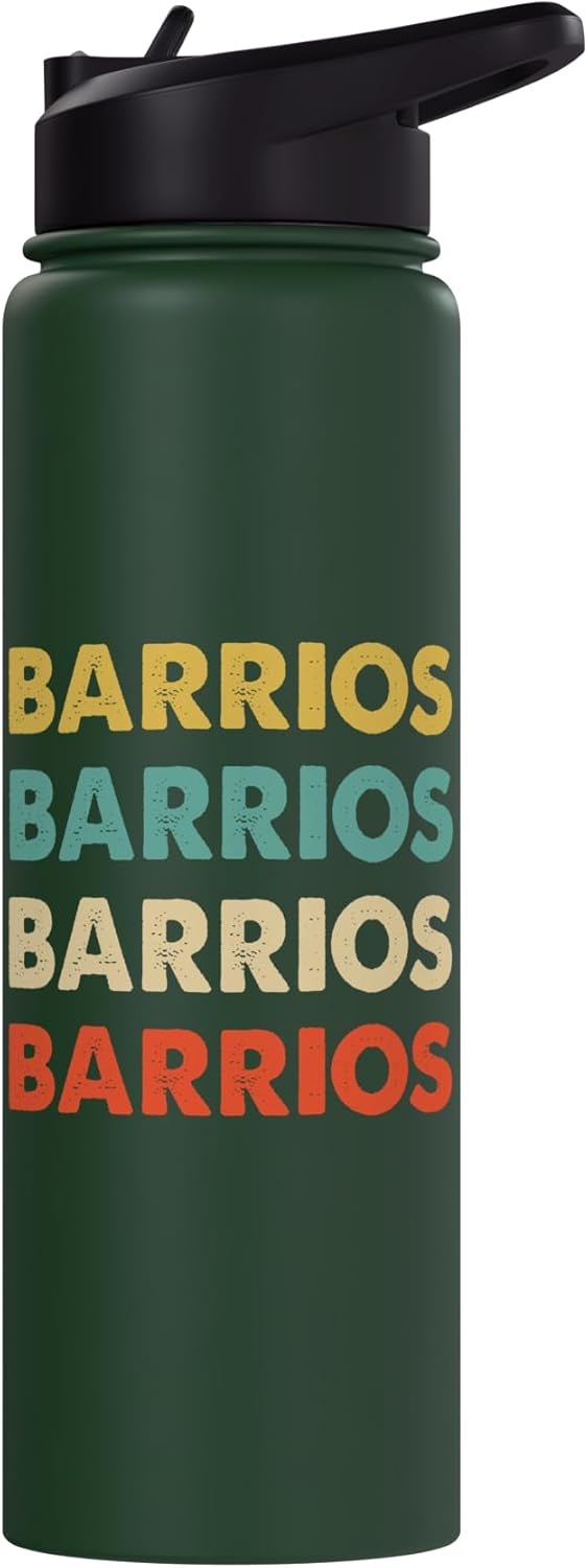 Botella de agua aislada de acero inoxidable Barrios Name
