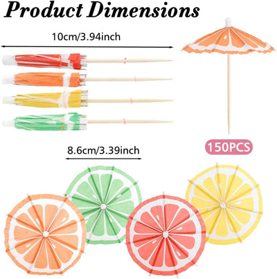 Paraguas de cóctel decorativo tropical para bebidas y postres