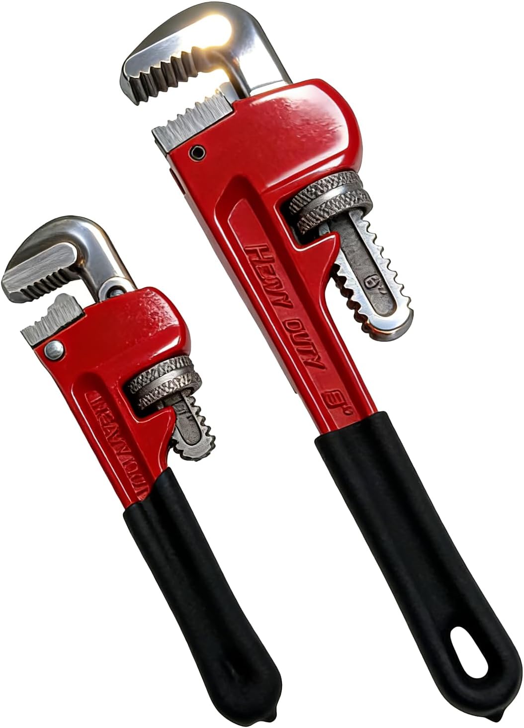 Llave tubo ajustable 6-8pulg recta reparación bricolaje rojo