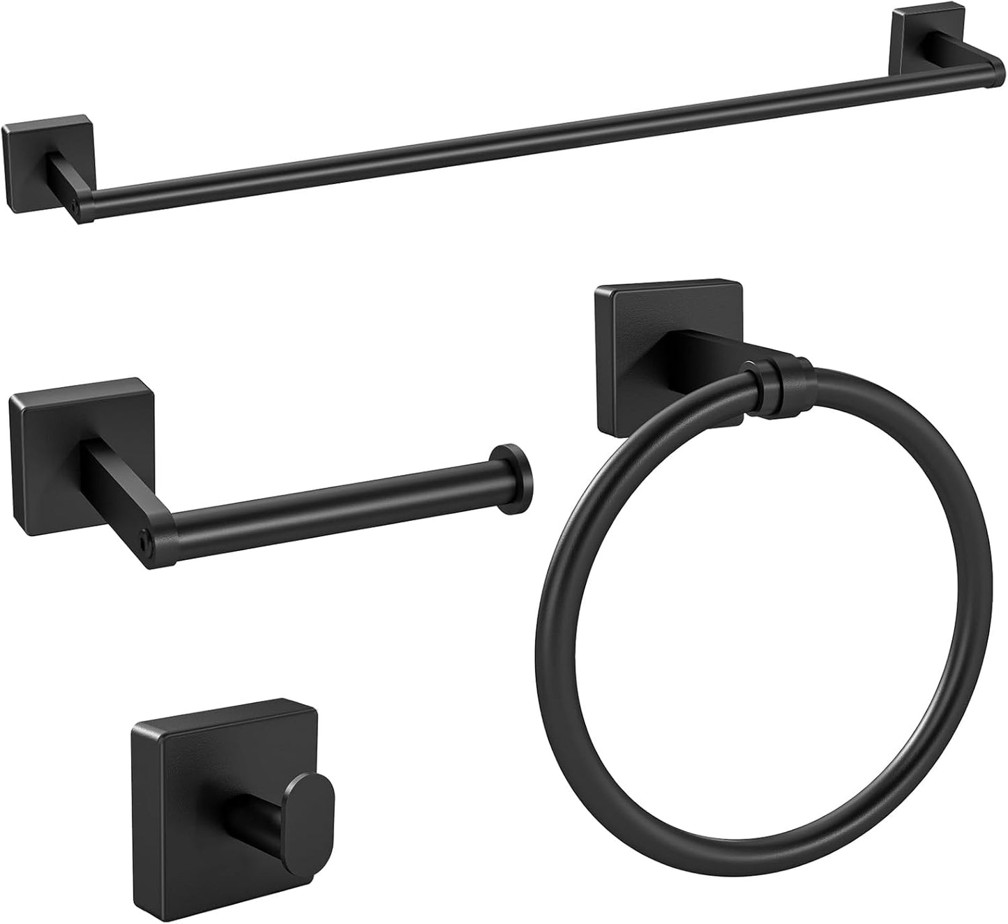 Set 4 Pzas Accesorios Baño Acero Inox 24pulg