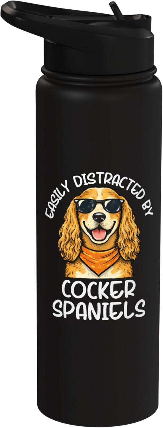Botella de agua acero inoxidable con diseño de perro lover