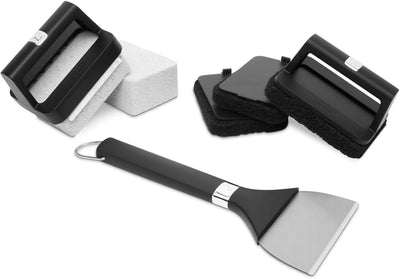 Kit limpieza plancha 8 pzas rascador almohadillas piedras asas