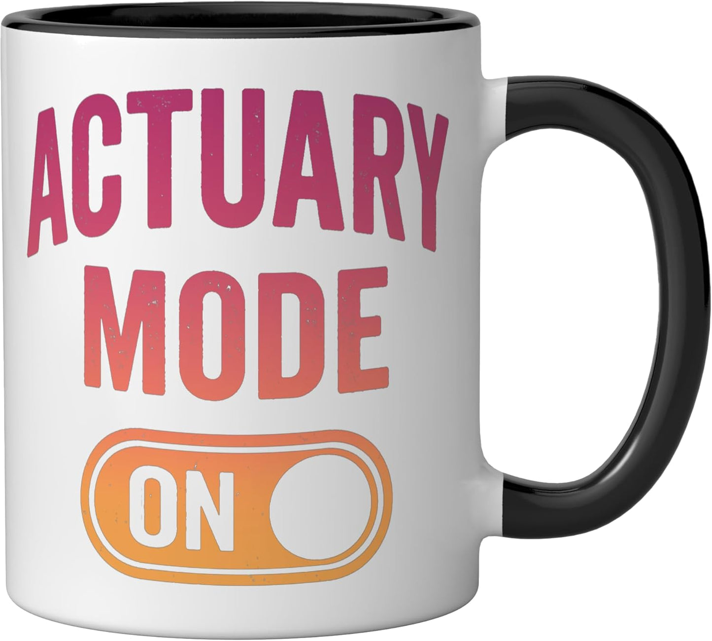 Taza cerámica Actuary negra/blanca
