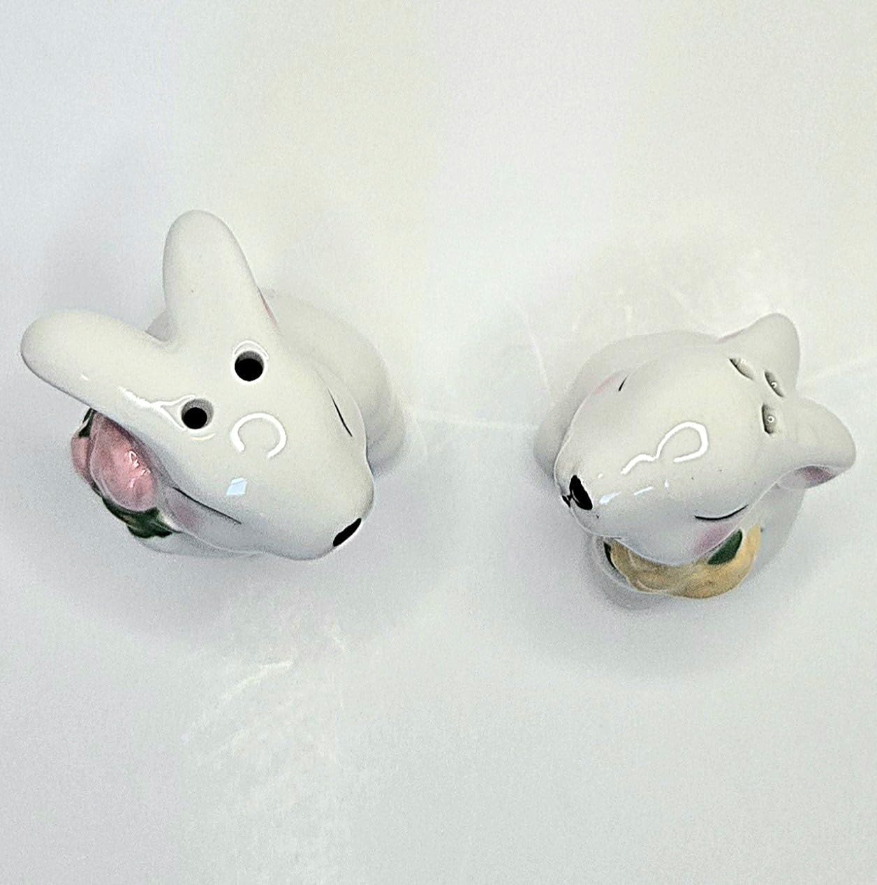 Juego de salero y pimentero de cerámica Easter Bunnies