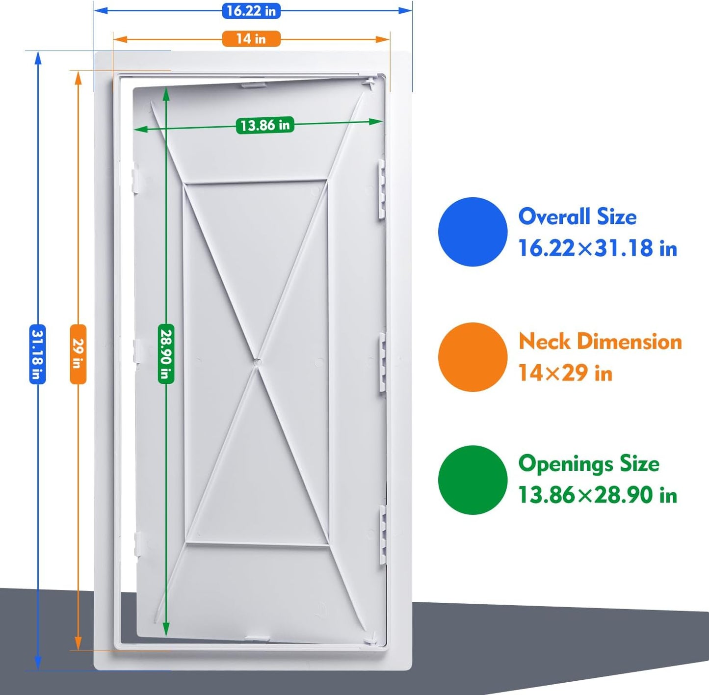 Panel de fontanería acceso techo yeso puerta plástico blanco