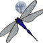 Atrapasoles libélula vidrieras cuerpo azul